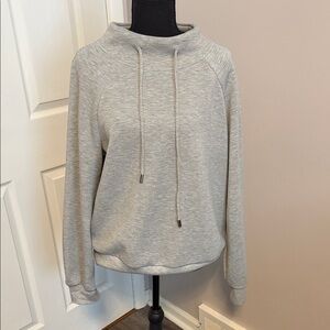 Gray Drawstring Sweatshirt